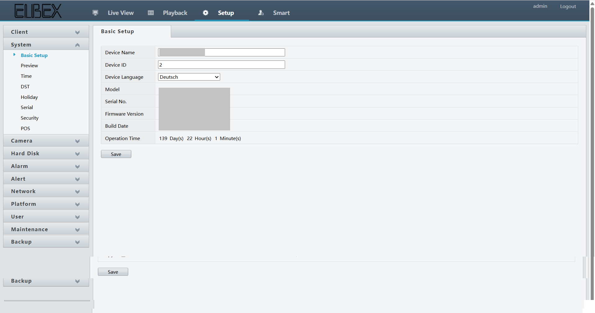 Uniview Basic Settings